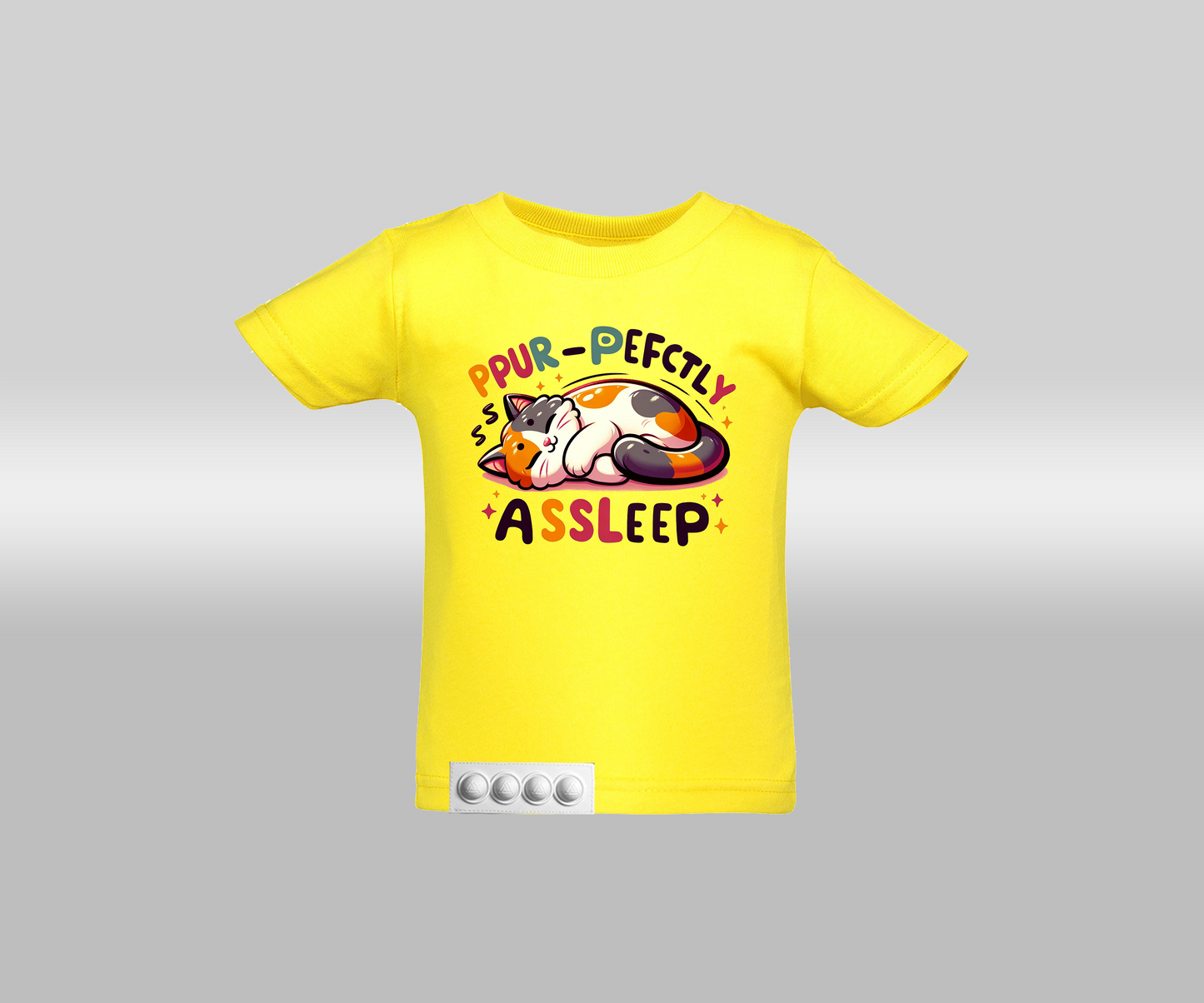 Lliiaa-Toddler/ Yellow T/ White pop it