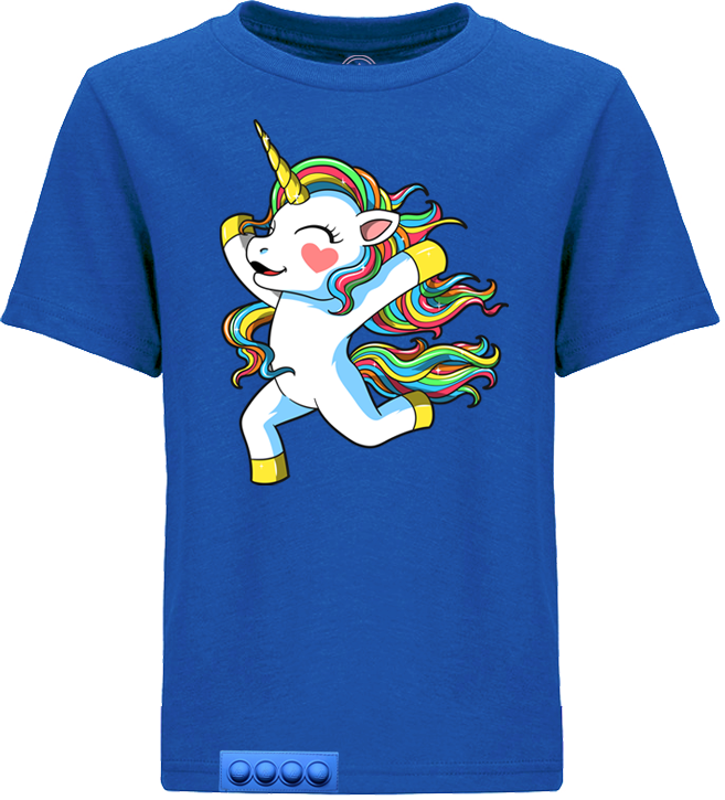 Blue tee/blue pop it