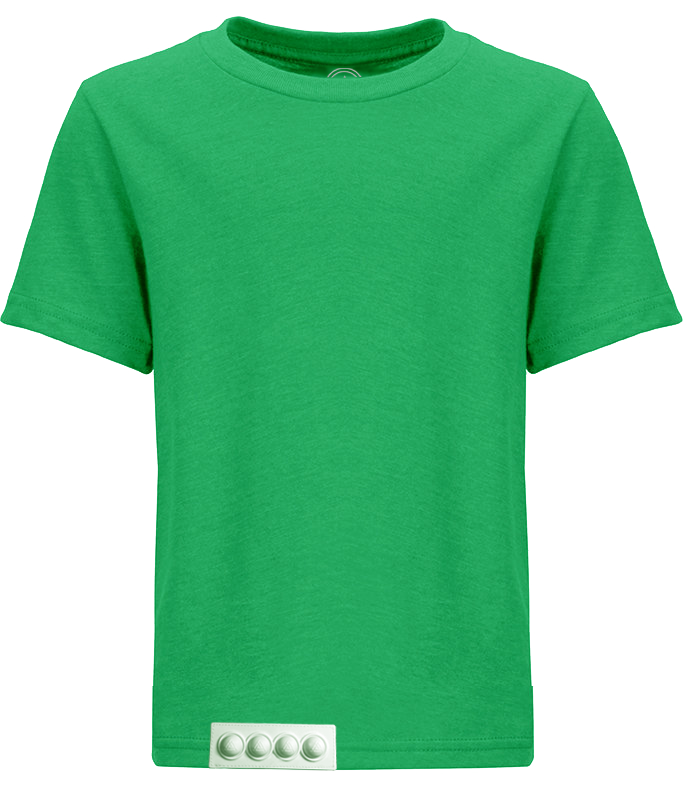 Green tee/white pop it