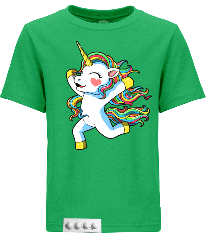 Green tee/white pop it