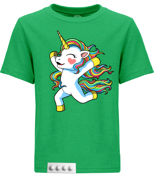 Green tee/white pop it